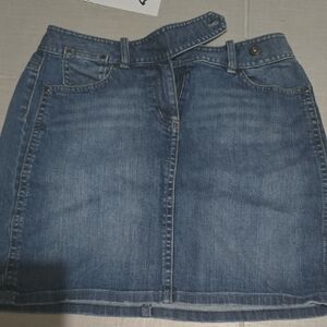 Ann Taylor Classic Blue Denim Mini Skirt